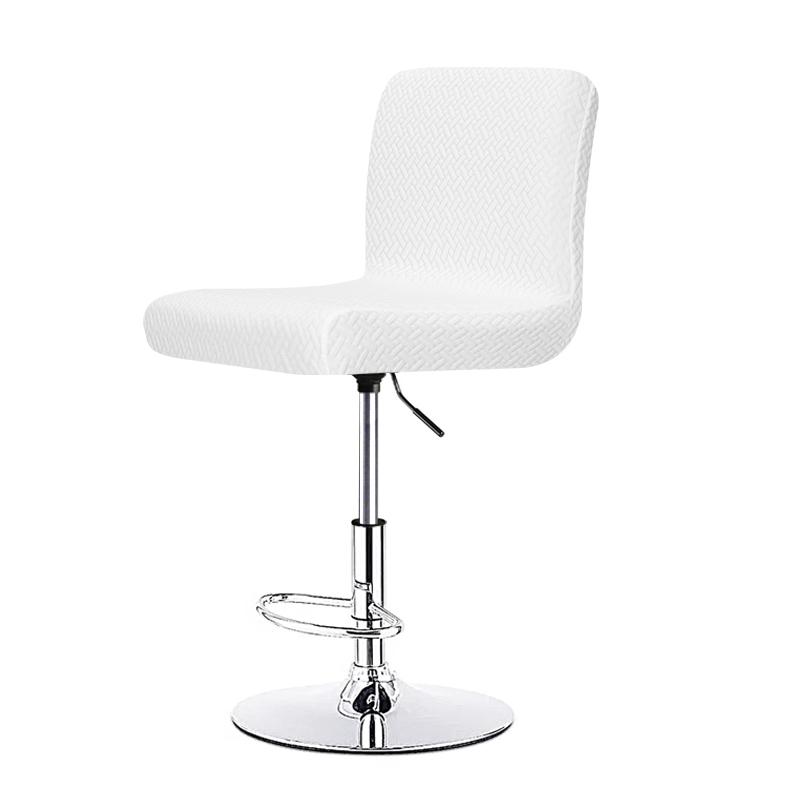 Jacquard Bar Stool Chair Cover Stretch Short Back Dining Cheap Chair Slipcover Spandex For Chair Home Banquet Kitchen Seat Cover