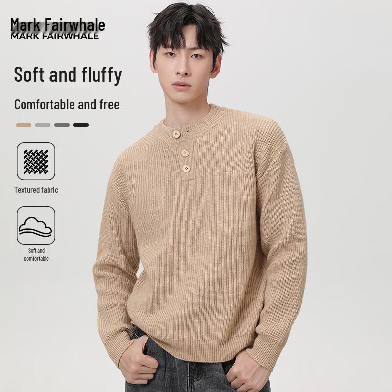 

Mark Fairwhale Men s Henry Collar Knit Sweater 2XL