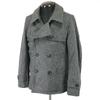 JUNMEN Melton Wool Short Pea Coat Gray Size L(USED)