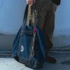 Vintage denim tote bag / Canvas indigo