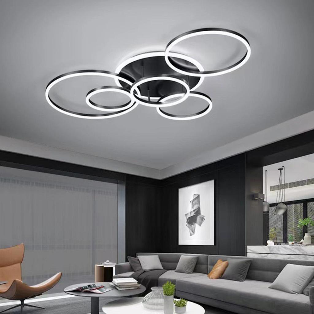 Nordic Modern LED Ceiling Lamp - Creative Round Design for Living Room, Study, Bedroom