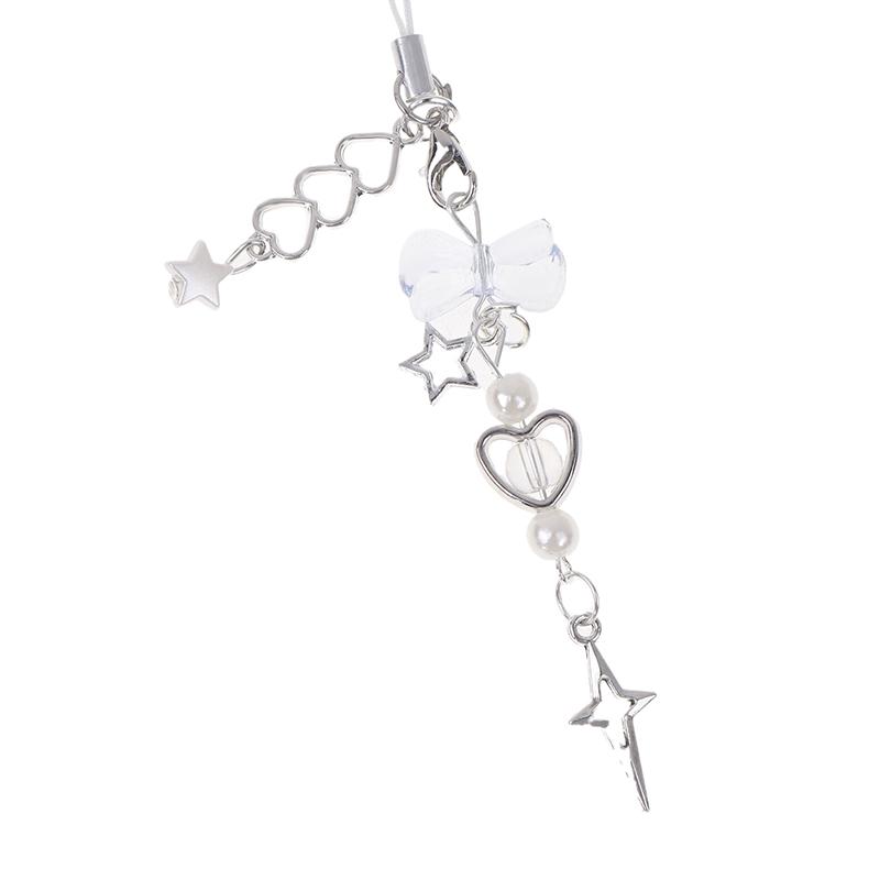 Handmade Beaded Pendant Delicate Phone Charm Lanyard Chain Keychain Pendant For Backpack Wallet Purse