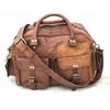 Men's Lightweight Durable Leather Duffel Luggage Overnight Air Cabin Weekend Bag