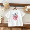 Strawberry Pattern Tshirt 2026 New Summer Fashion Casual Short Sleeved Round Neck Tshirt Top
