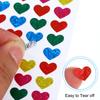 20/60Sheets Heart Reward Stickers Sparkling Self Adhesive Colorful Sticker Heart Love Sticker Labels for Office Classroom Party