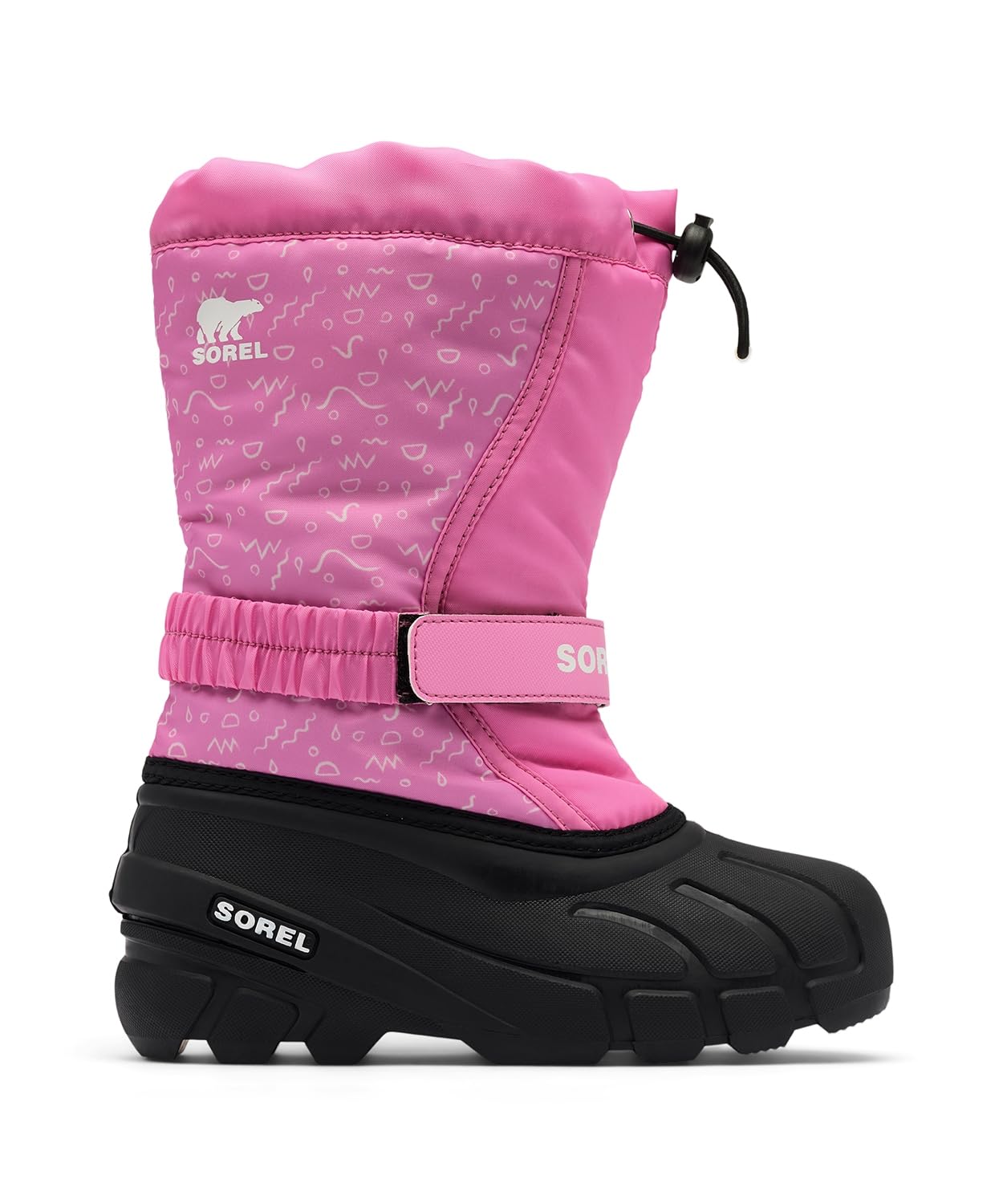 

Sorel Kids Flurry Boots, Print, Size 19.0cm, Orchid and Black