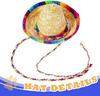 Mexican Dog Hat & Striped Scarf Set - Straw Hat & Bandana Combo