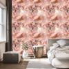 Coral, red and peach marble wallpaper for living room and bedroom 50x1000
