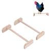 2 Sets Large Size Chicken Wooden Perches Wood Thicker Bracket Bird Training Stand Stable Base Gnaw Resistant Pet Roosting Stand