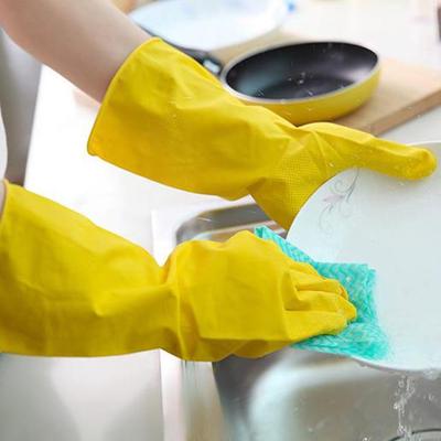 Guantes para el hogar Guantes de látex para limpieza Guantes de goma para lavar ropa Guantes finos para lavar platos Guantes antiincrustantes para cocina