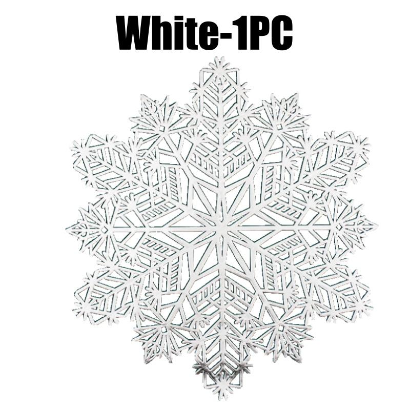 Holiday Snowflake Table Mats Christmas Vinyl Place Mats for Dining Table Wedding Decorative Kitchen Table Mats
