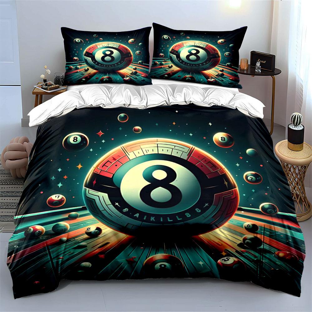 Billiard Balls and Stars. Bedding Sets Duvet Cover Sets Duvet Covers Pillowcases(1 * Duvet Cover 2 * Pillowcases Without Duvet Insert)