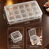 Grid Compartment Jewelry Storage Box Transparent Clear Multi-Grid Design Earring Display Case Plastic Material