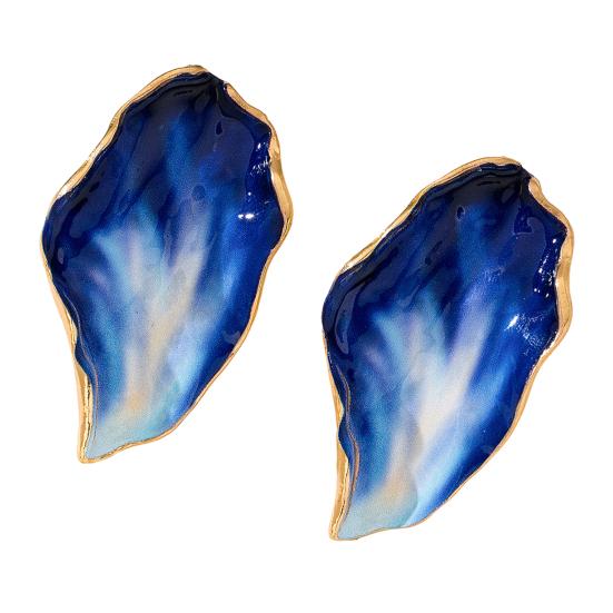 1 Paar Damenohrringe Mehrschichtig Gebrannt Bunt Durchscheinende Textur Emailleglasur Ohrringe Blütenblattdesign Antiallergische Ohrringe Schmuck Geschenk