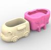 3D DIY Flower Pots Mold Silicone Concrete Mold Animal Car Shape Silicone Vase Molds for Crafting Concrete Candle Holders