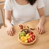 Wooden Easter Egg Shape Tray Cartoon Pallet Practical Bunny Snack Serving Tray  Fruits