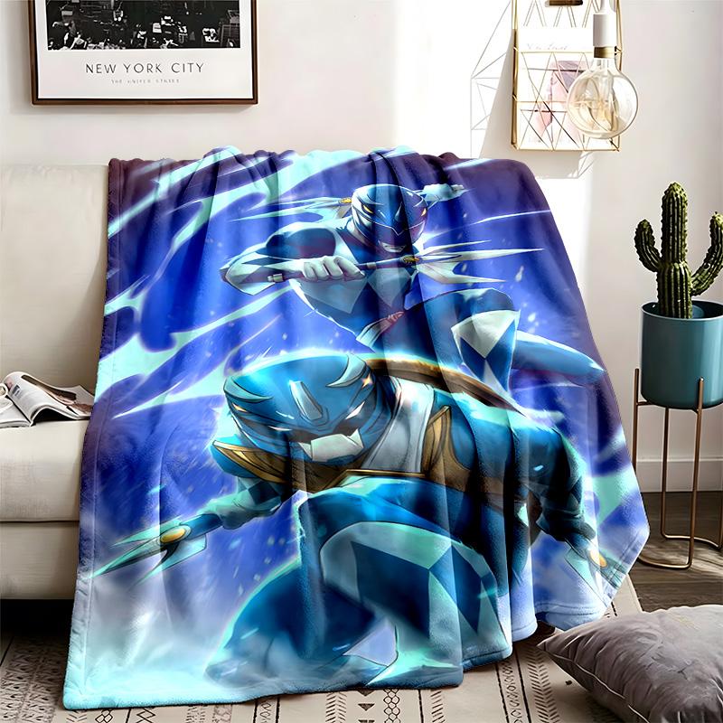 Mighty Morphin Power Rangers Theme Blanket Suitable For The Sofa Camping And Travel Made Of Soft Flannel Material An Ideal Gift For Occasions Such As