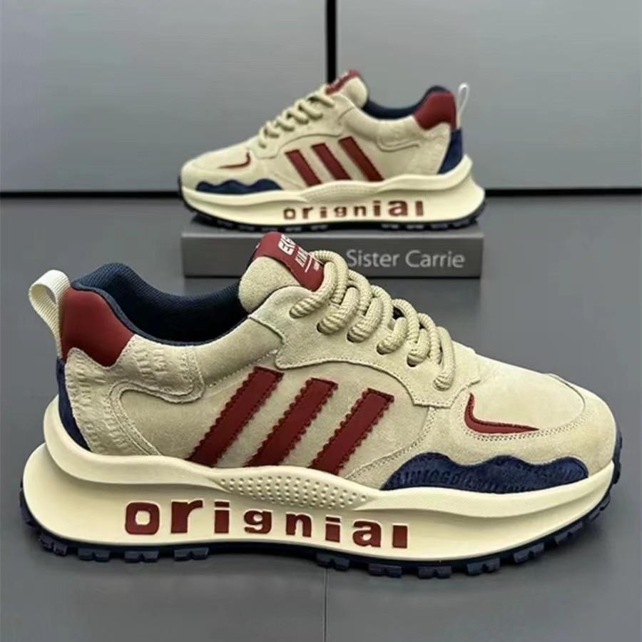 European Station Men's Shoes 2025 New Trendy Brand Retro Three-bar Dad Shoes Street Fashion Mature Ruffian Handsome Sports Shoes