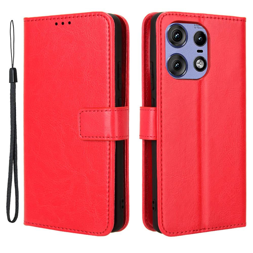 For Motorola Edge 50s Pro 5G/Edge 50 Pro 5G/Edge 50 5G Leather Folding Stand Wallet Phone Cover Crazy Horse Texture