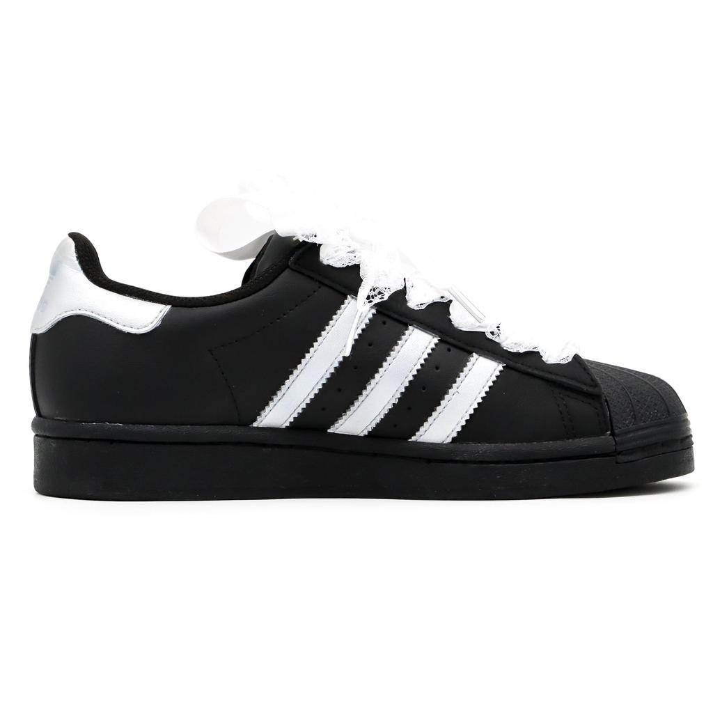 adidas Oryginalne SUPERSTAR Crow Manufacturing, Jasnosrebrne Ballet 2.0 Niskie Buty Skateboardowe Unisex Czarne Srebrne EG4959(Zespół52-)