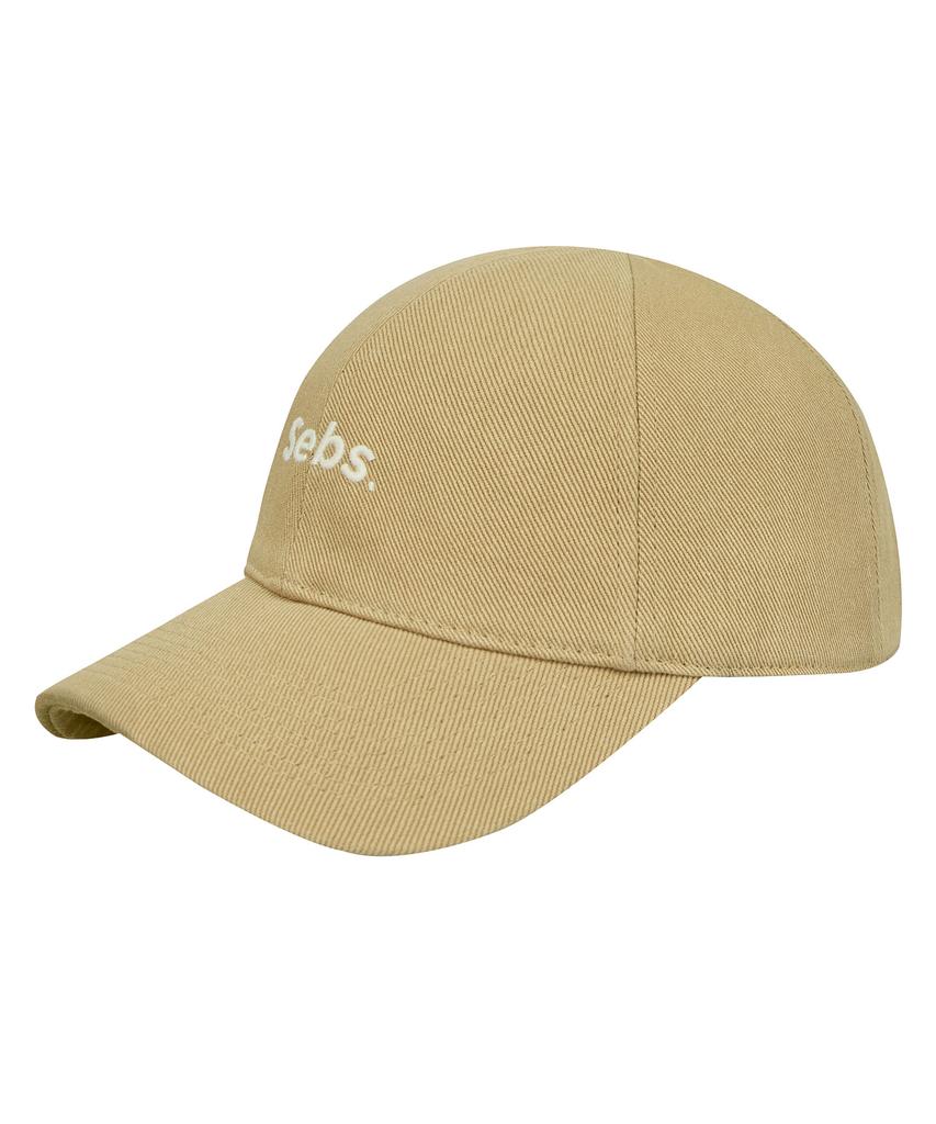 Sebseu Small Logo Twill Brown Ball Cap - Beige