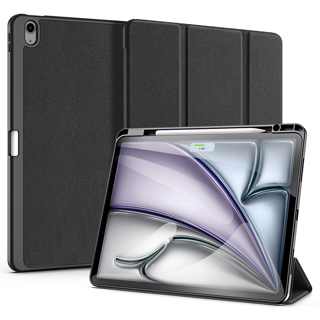 DUX DUCIS Domo Series for iPad Air 13 (2025)/(2024) Case Tri-Fold Stand Leather Smart Tablet Cover with Pencil Holder