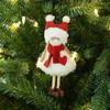 Angel Doll Hanging Plush Ornament Snowman Pattern Christmas Hanging Doll  Christmas Tree Decor