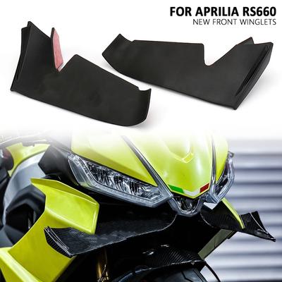Motorcycle Accessories Winglet Aerodynamic Wing Kit Black Air Deflector Spoiler Front Fairing For Aprilia RS660 RS 660 Rs660