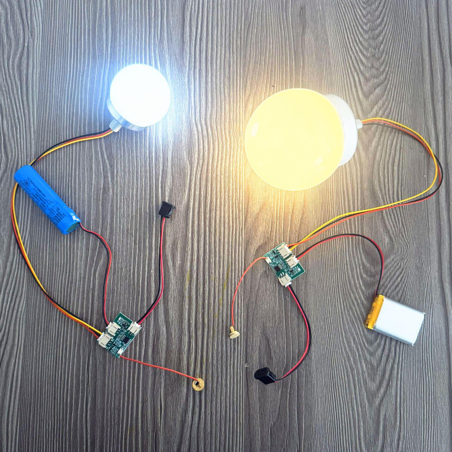

5V Dual-Color LED Touch Bulb Fixture with Touch Switch Small bulb