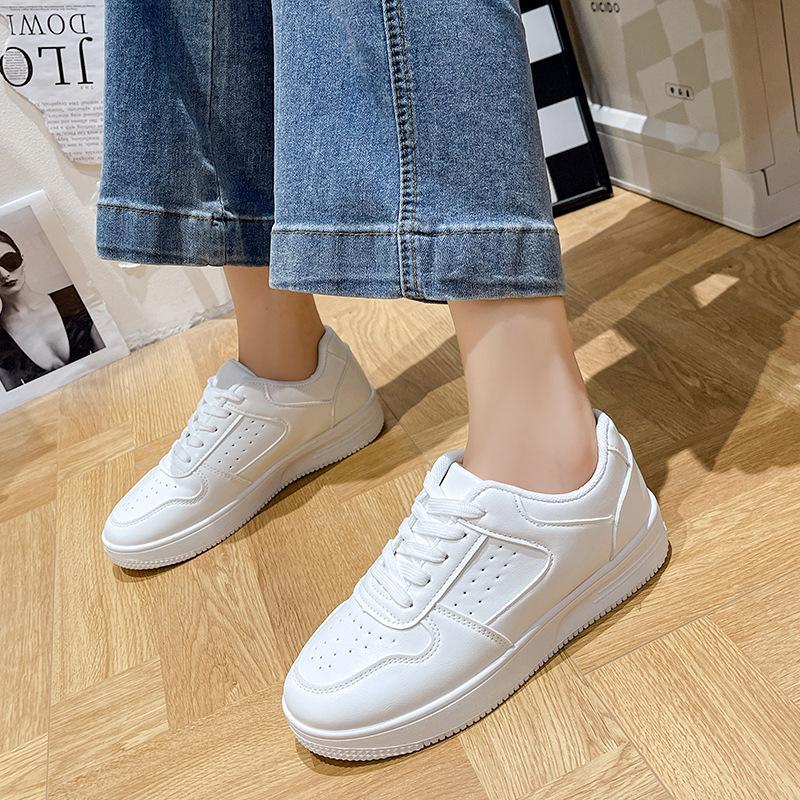 New summer thin thick-soled heightening muffin breathable and comfortable pure leather casual board shoes