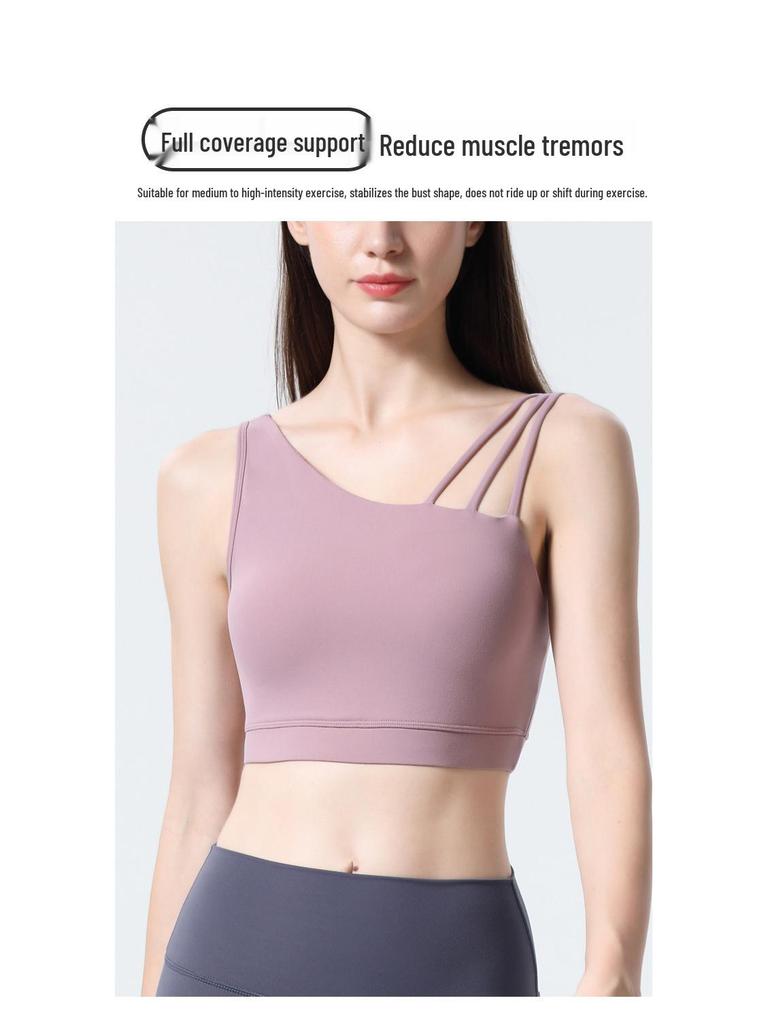 Women's Fixed Cup Straps Yoga Camisole - Padded Sports Top for Outdoor Pilates and Fitness
