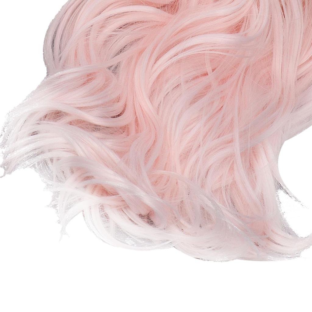 Stylish and Smooth Cotton Doll Wig for Dolls, Fits Heads 35-39cm (light Pink), Perfect for DIY Doll Making and Hair Accessories.