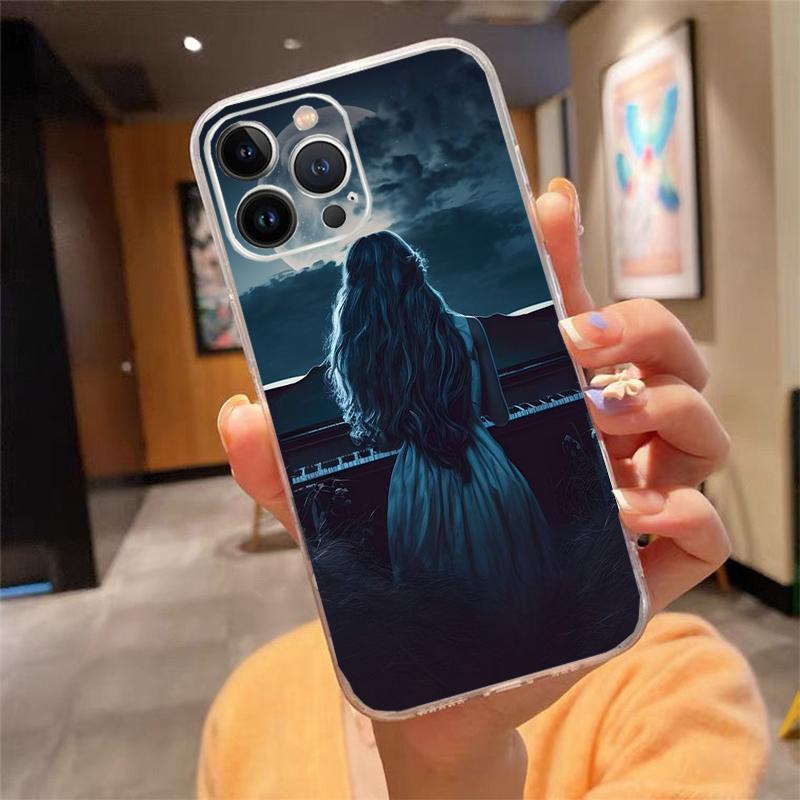 Phone Case For Iphone 17 Pro Max Air 16 15 14 13 Pro Max 15 16 Pro 15Plus Moon Night Planet Girl