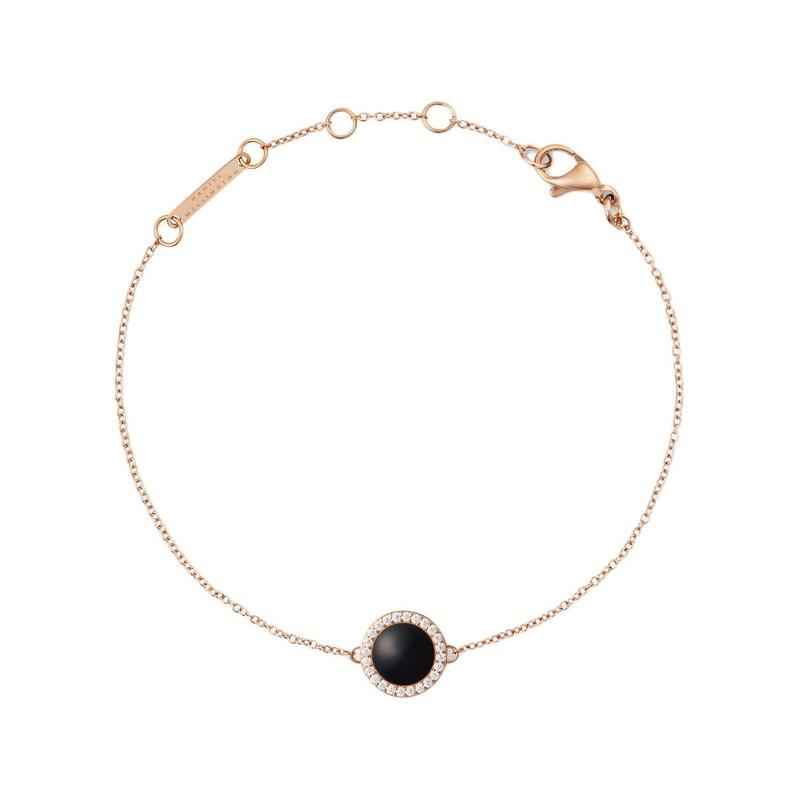 DANIEL WELLINGTON Audrey Series Brand Logo Design Cubic Zirconia Agate Bracelet Men and Women Same Style Couple Rose Gold DW00401432