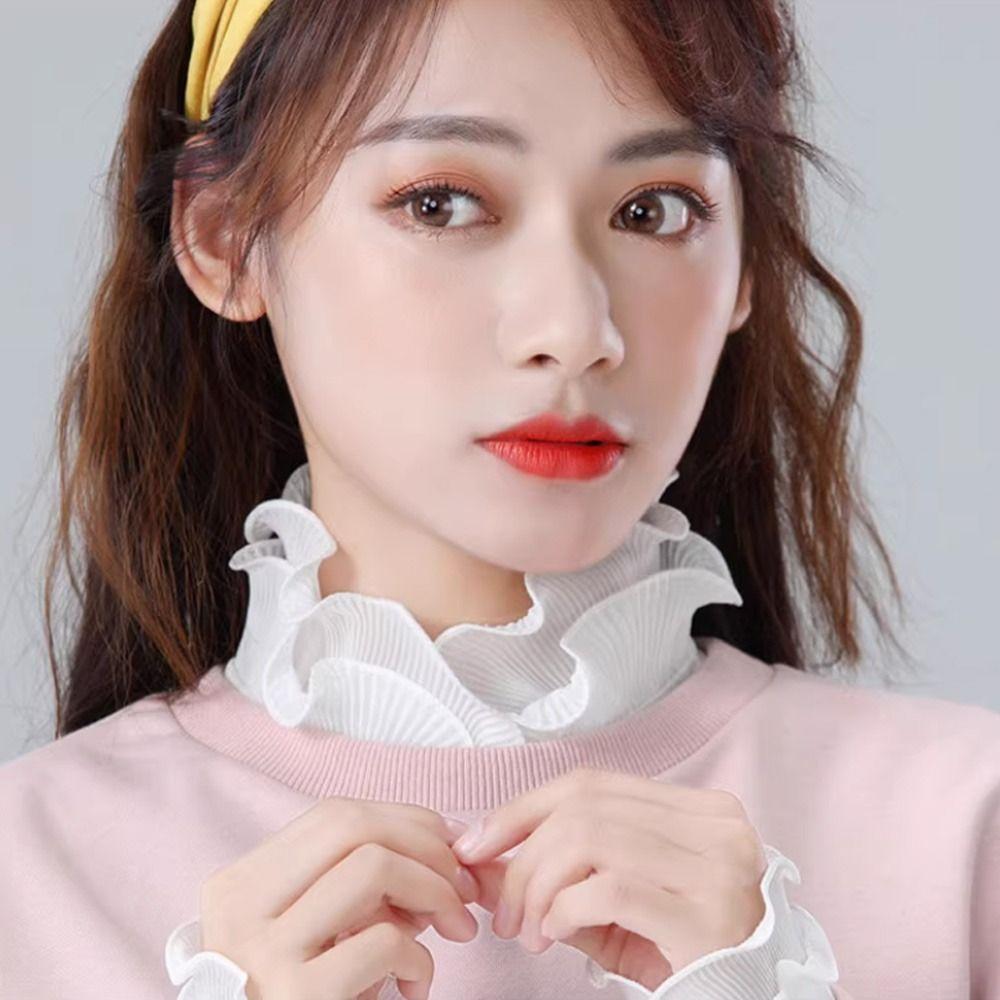 White Black Fake Collar Detachable Neckline Clothes Accessory False Collar  Women Girls