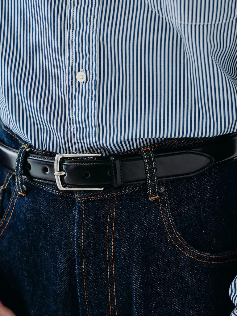 [BEAMS PLUS] Leather Belt Cordovan Belt Men's BLACK 34 38520004905
