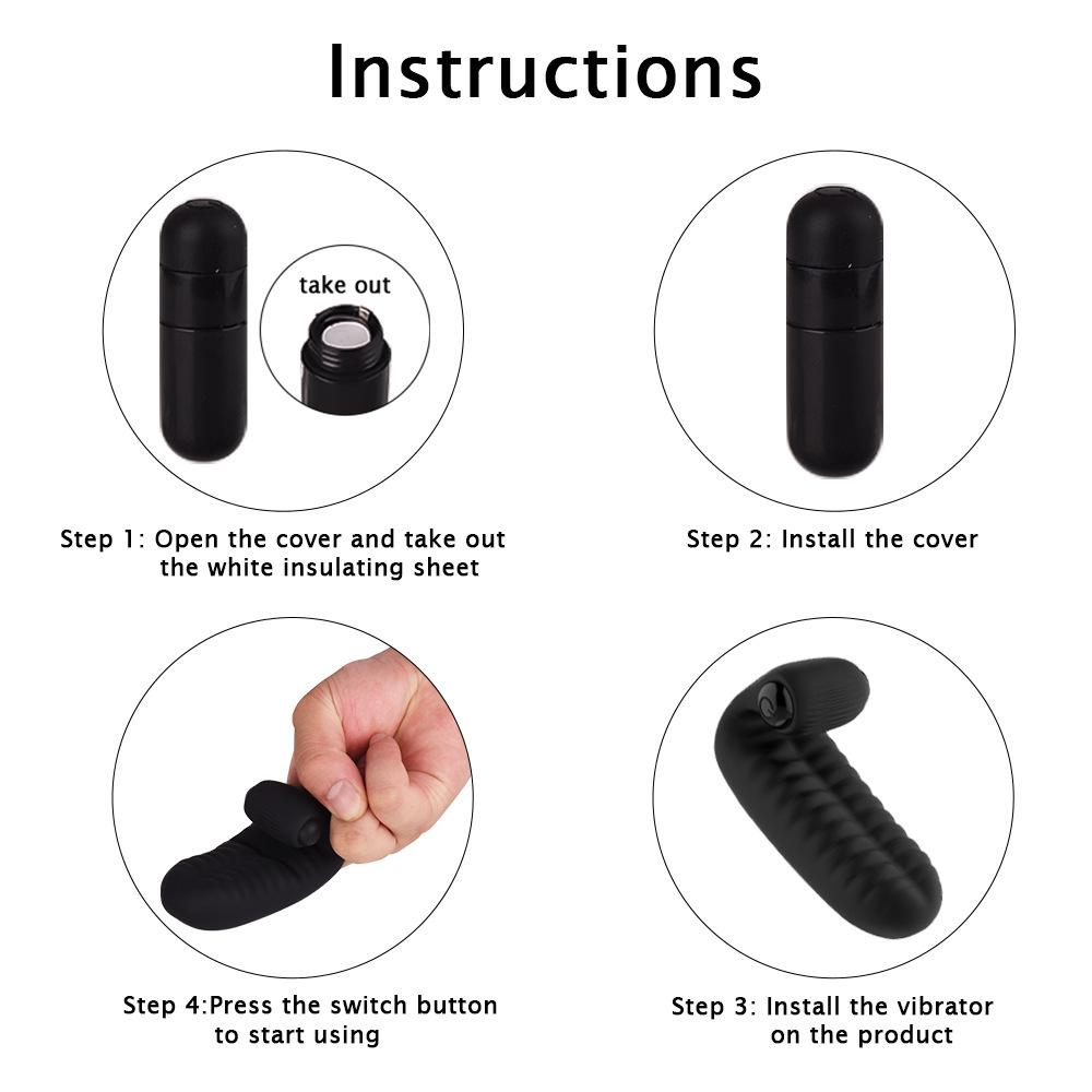 Silicone Vibrating Finger Sleeve Vibrator G Spot Clit Stimulate Orgasm Massage Female Masturbator Sex Toys For Women And Couples