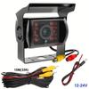 Truck Backup Camera Heavy Duty 18 LED IR Car Rear View Backup Camera Bus Truck Trailer Pickup12V 24V + 393.7inch RCA Cable