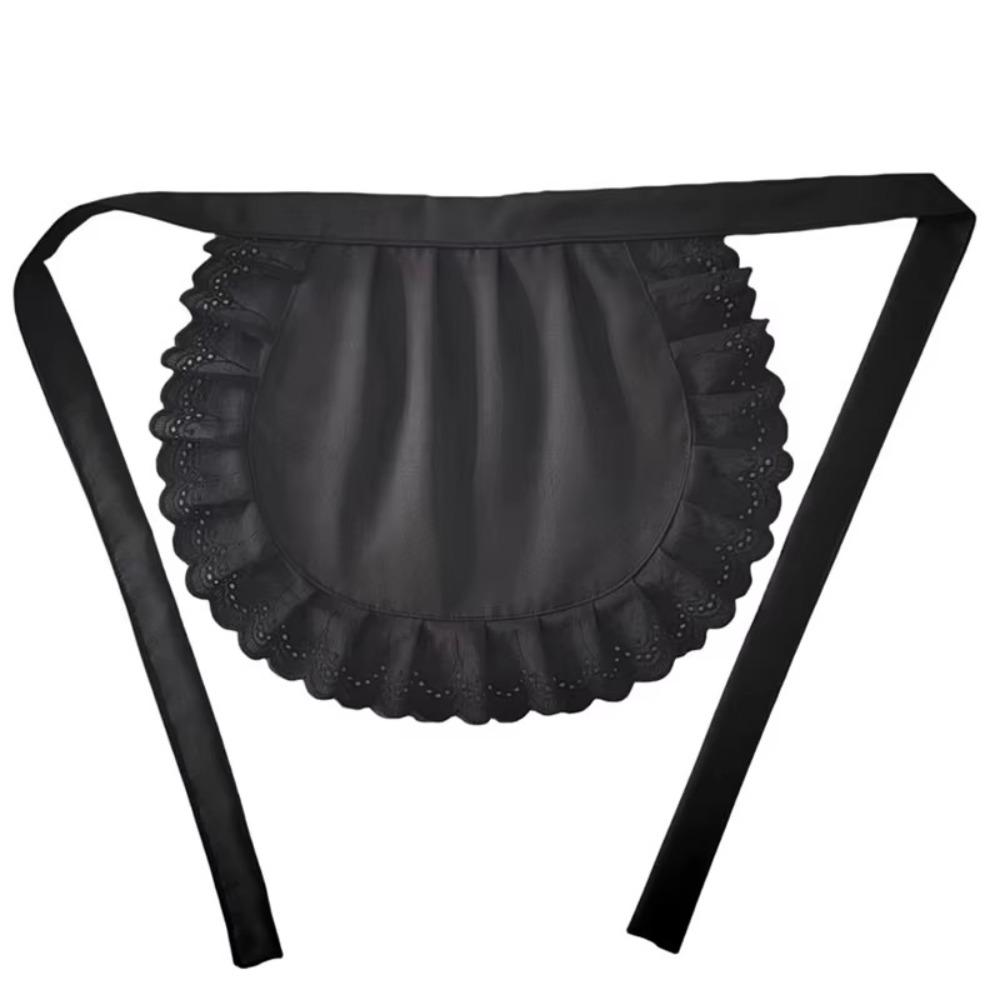 

Лолита Полуталия Фартук Сексуальное Кружево Кулинарный Кухонный Фартук Новый Фартук Горничной Красота Цветок Кафе чёрный