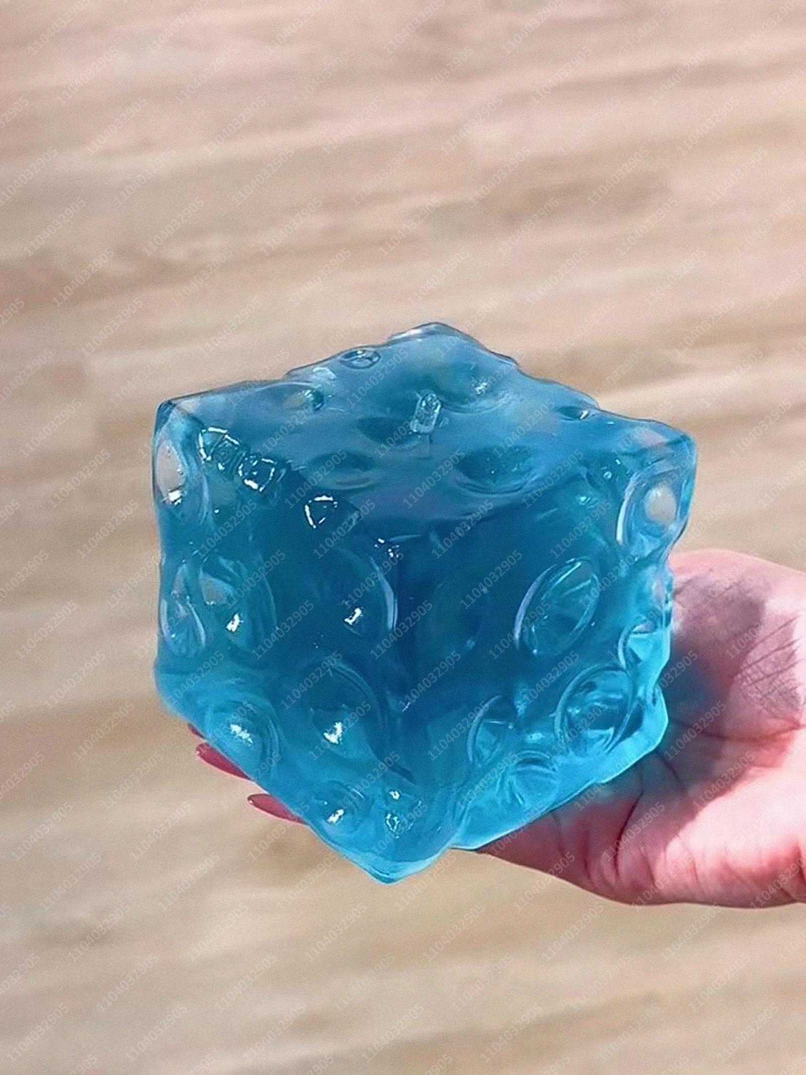 Jumbo Jelly Cheese Cube Stress Ball