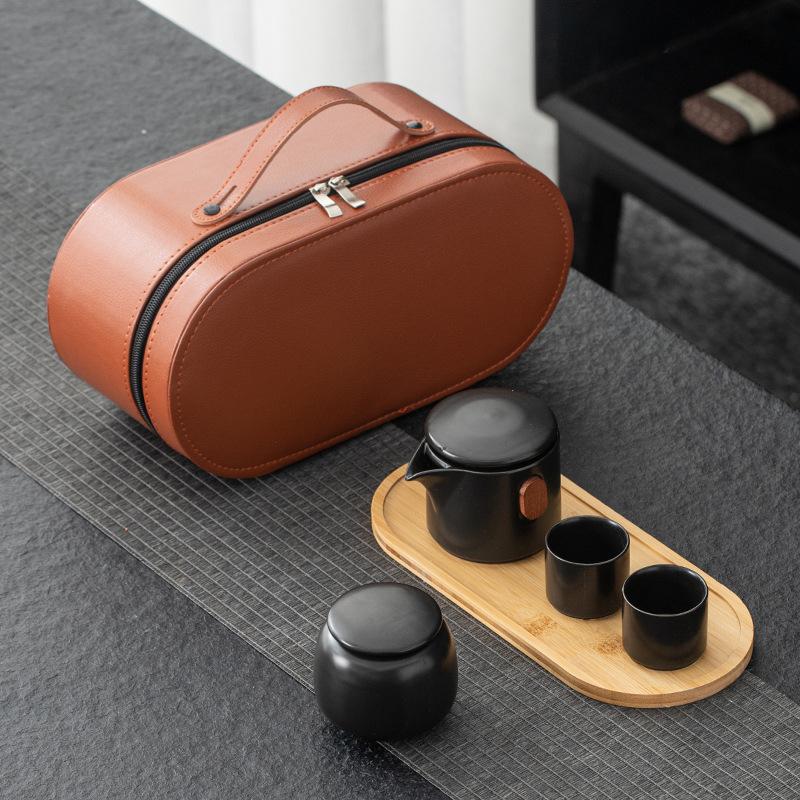 

Kuaike cup, one pot, four cups, portable travel ceramic tea set, teapot, tea can, the whole set of parties, cheap gifts