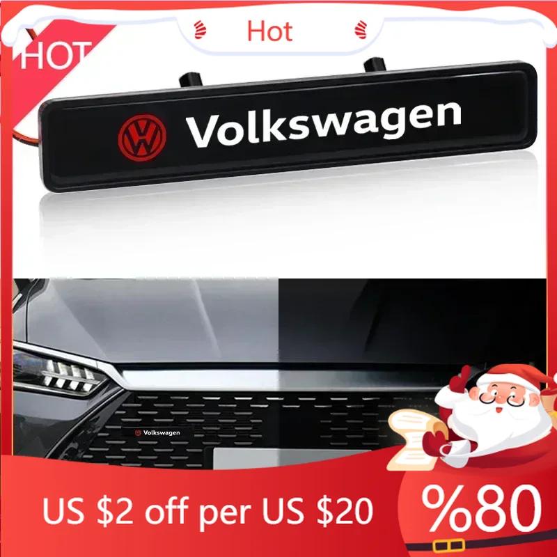Uue auto LED-esiosa iluvõre embleem märk dekoratiivvalgusti Volkswagen Bora GTI Polo T5 R-Line Touran R Magotan Sagitar jaoks