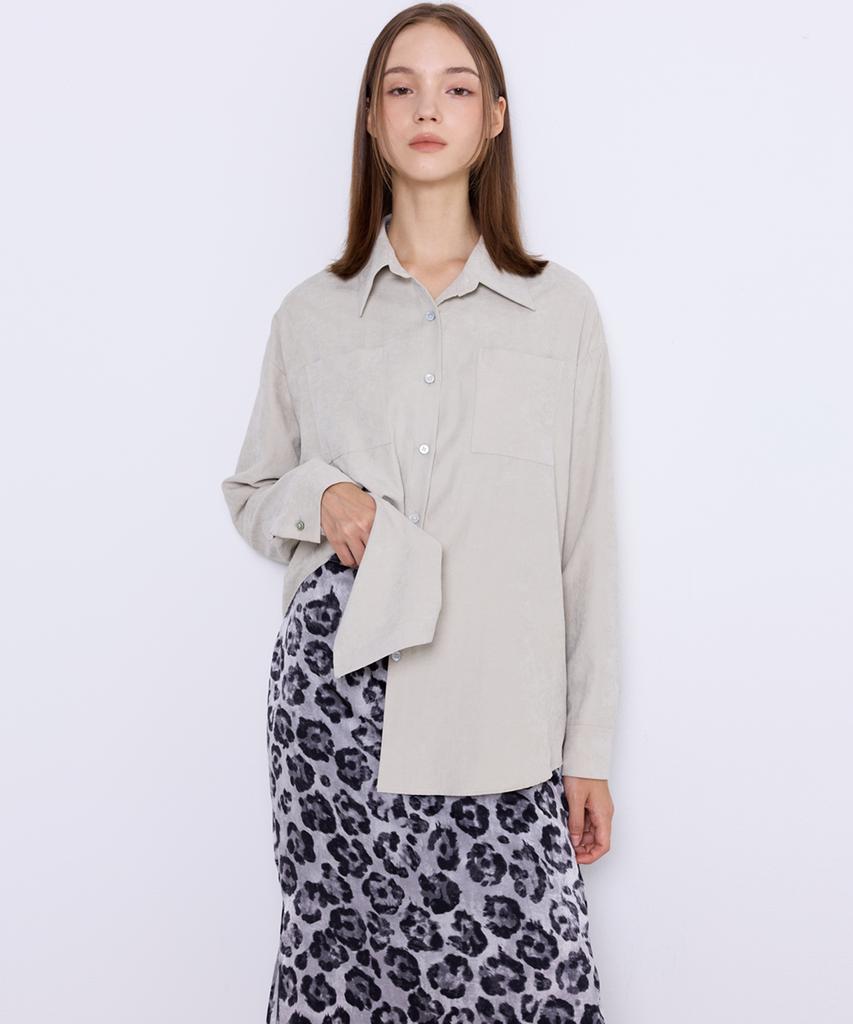 Manavis Seven Mermaid Half-Banding Skirt [Ash Leopard]