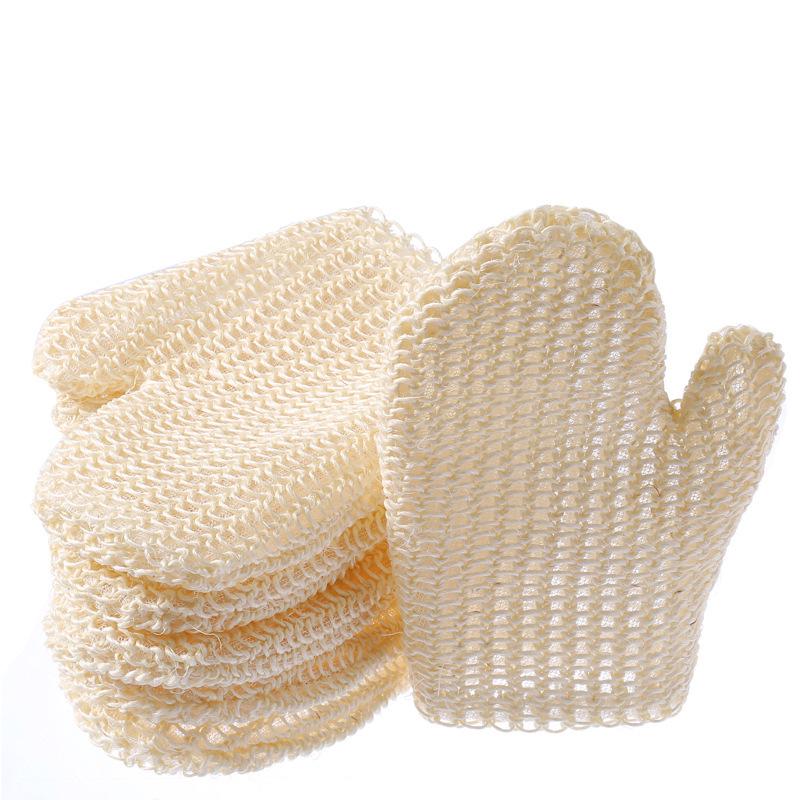 Jute Scrubbing & Bath Gloves - Exfoliating, Lathering, Massage, Bath Wipes