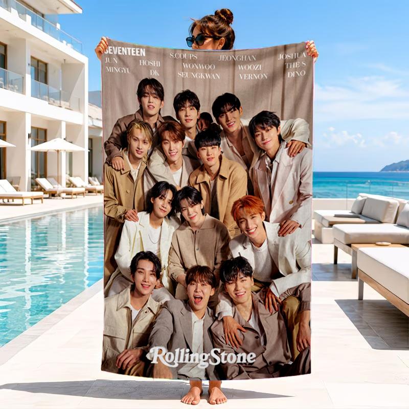 Kpop Music Beach Towel, Microfiber Beach Towel, Perfect For Pool, Beach, Travel, Home Decor Beach Party Fan Gifts