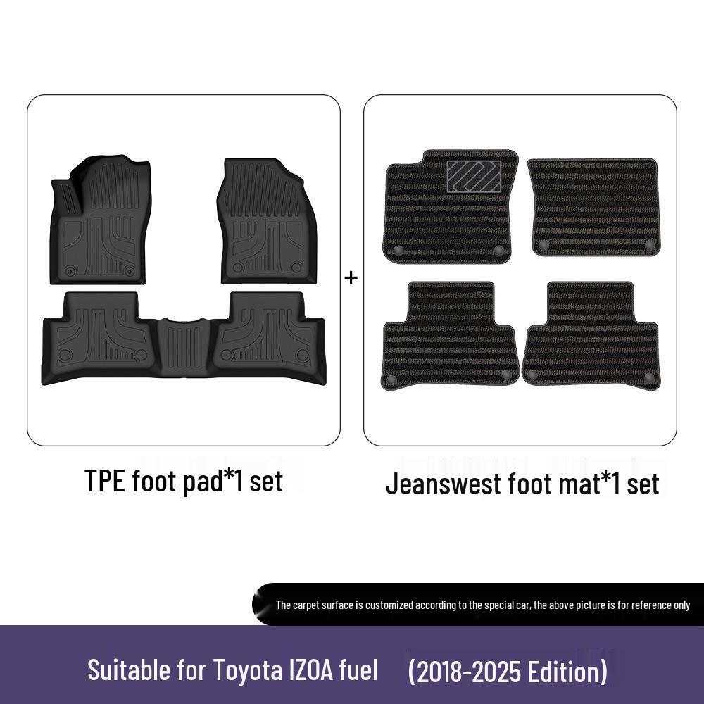 TPE Floor Mats for 2018-2025 Toyota IZOA - Anti-Slip, Wear-Resistant