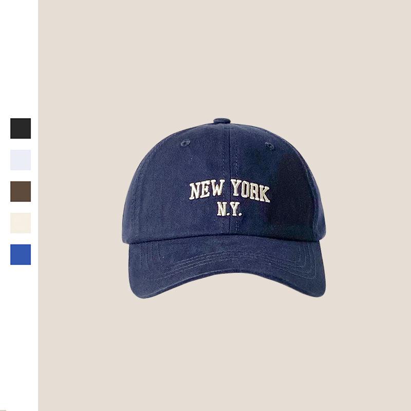 Women Baseball Cap Vintage Washed Cotton Soft Top Dad Hat Retro Y2K Pink Love Heart Letter Embroidered Snapback Caps