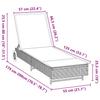 Sun Lounger with Wheels and Cushion Black Poly Rattan