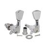 FLEOR Set of Closed Guitar Tuning Keys Machine Heads Tuners 3L3R String Tuning Pegs Sealed ,Black/Silver Option