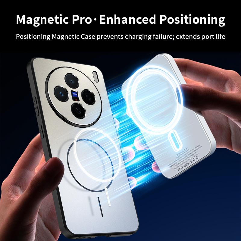 Ultra Thin Matte Back For  Magnetic Phone Case for VIVO X200 Pro X 200 Soft Silicone Shockproof Wireless Charge Cover